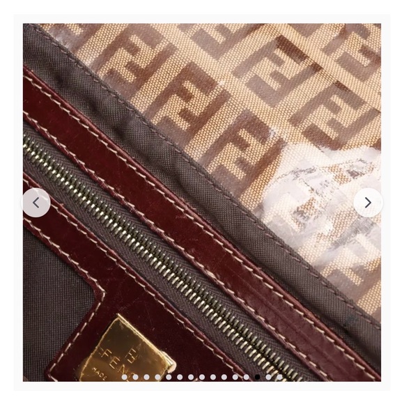 Authentic Fendi Zucchino Mamma Baguette Coating Canvas Shoulder bag Brown - Picture 11 of 12